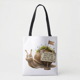 Bolsa Tote Caracol Lento y Encuentra Alegría