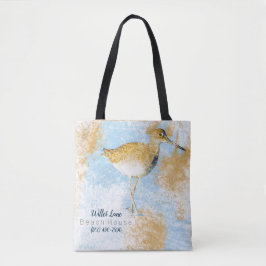 Bolsa Tote Casa de Vacaciones Willet Shorebird