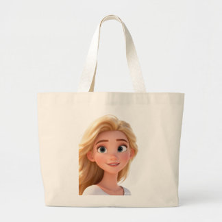 Bolsa Tote Chica Rubia De Dibujos Animados Lindo |
