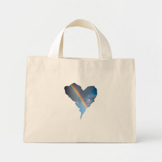 Bolsa Tote Cielo Arcoíris Corazón | Lona de Natura