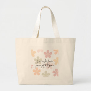 Bolsa Tote Cita de Amor es la Flor - Estética