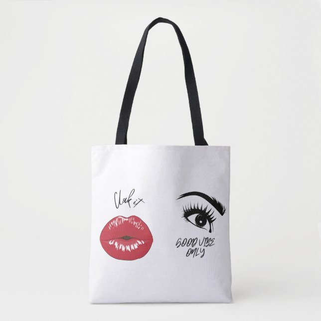 Bolsa tote Clock It & Good Vibes Chic (Anverso)