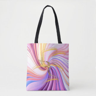 Bolsa Tote Colorido Abstracto Rosa Púrpura Dorado