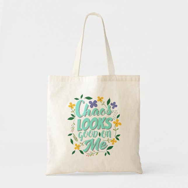 Bolsa tote con cita estética  (Frente)