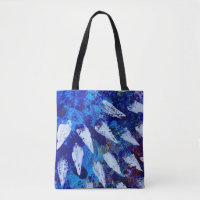 Bolsa Tote con Diseño de Estallido Celeste