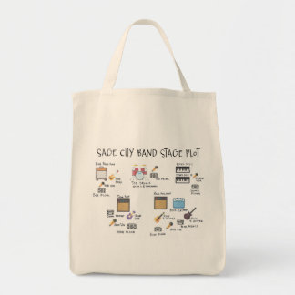 Bolsa tote con diseño de plano de escenario de Sag