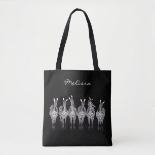 Bolsa tote con estampado de cebras