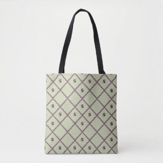 Bolsa tote con estampado de celosía de pensamiento