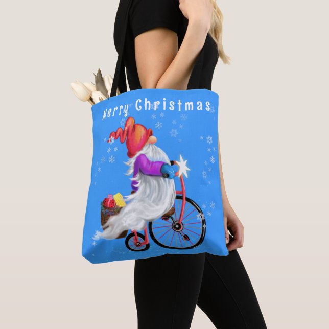 Bolsa Tote con Gnomo de Navidad (Detalle)