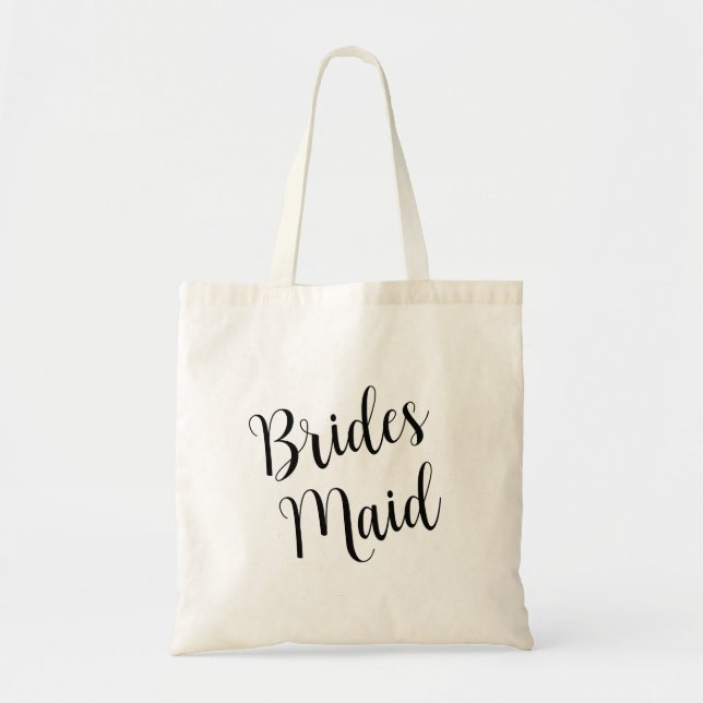 Bolsa Tote con Guion de Dama de Honor – Elegante y (Frente)
