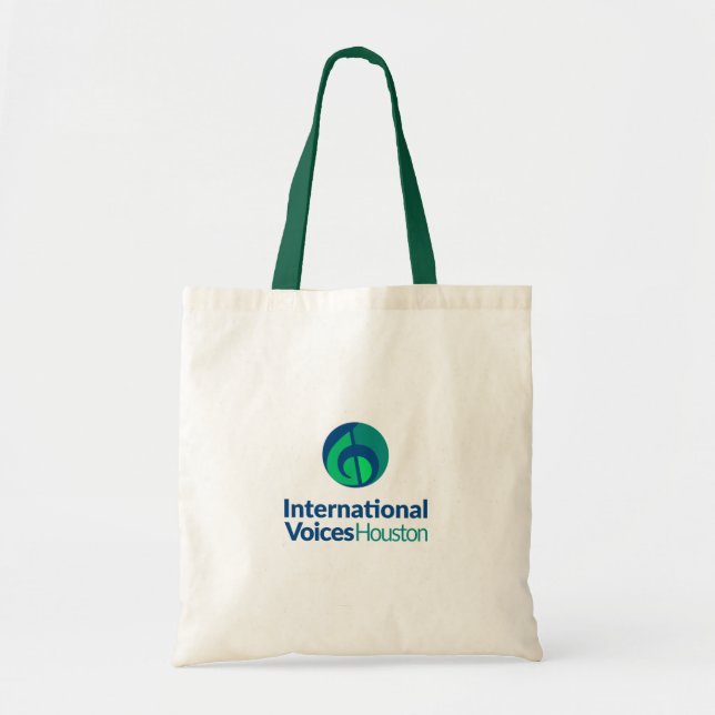 Bolsa Tote con logotipo IVH (natural y cazador) (Frente)