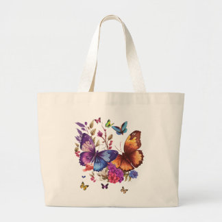 Bolsa tote con mariposas y diseño elegante de la n