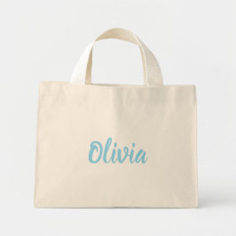 Bolsa tote con nombre personalizado en letra scrip