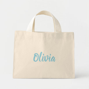 Bolsa tote con nombre personalizado en letra scrip