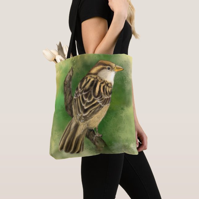 Bolsa Tote con Pájaro Lindo (Detalle)