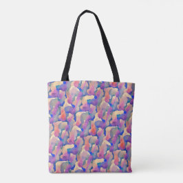 Bolsa Tote con Patrón de Acuarela Multicolor