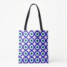 Bolsa tote con patrón de protección del ojo malign