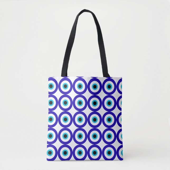 Bolsa tote con patrón de protección del ojo malign (Anverso)