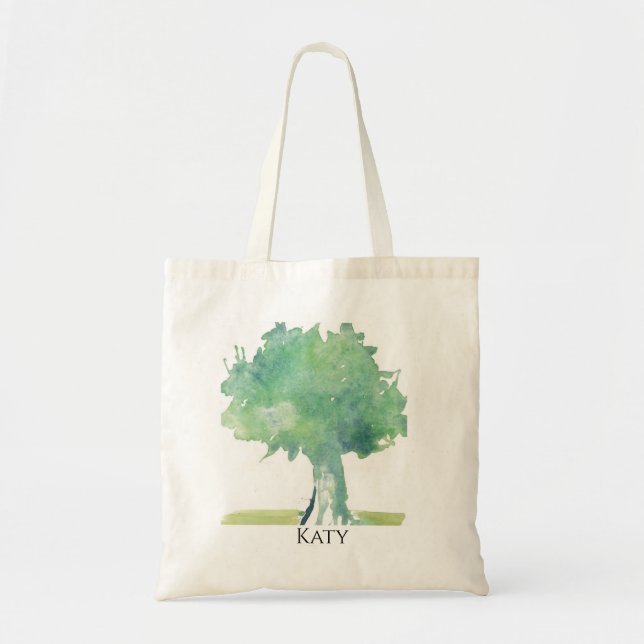 Bolsa Tote con Personalizable de árbol (Frente)