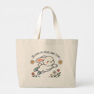 Bolsa Tote Conejo Florece a Tu Propio Ritmo