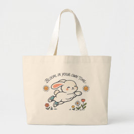 Bolsa Tote Conejo Florece a Tu Propio Ritmo