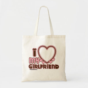 Bolsa Tote Corazón Rosa Marrón Te Amo Novia