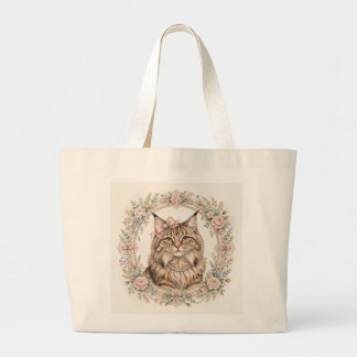 Bolsa tote Corona Barroca Coqueta Gato Lujo