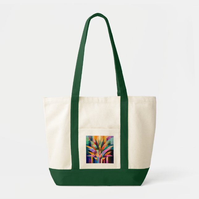 Bolsa tote de agave abstracto vibrante (Frente)