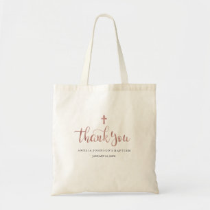 Bolsa tote de agradecimiento de oro rosa bonito pa