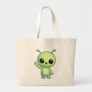 Bolsa tote de alienígena verde Chibi lindo – Kawai