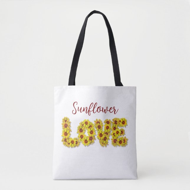 Bolsa tote de amor de girasol (Anverso)