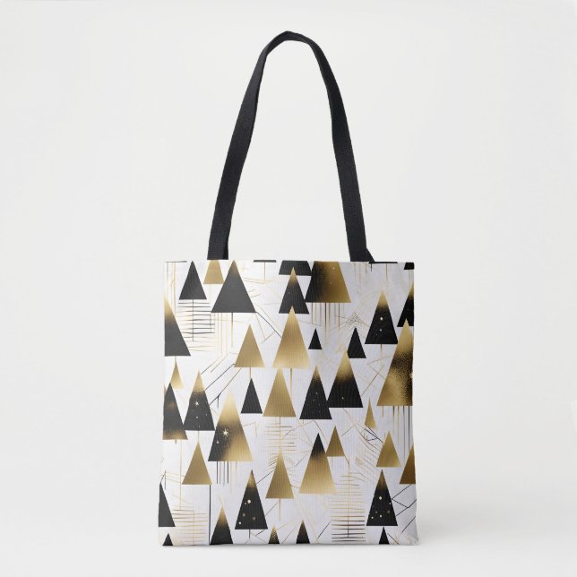 bolsa tote de árboles de navidad art déco (Anverso)