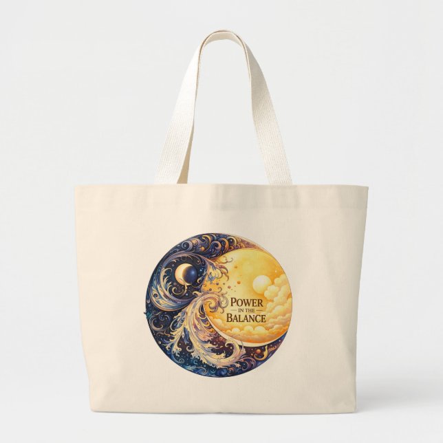 Bolsa Tote de Arte Celestial «Poder en el Equilibr (Frente)