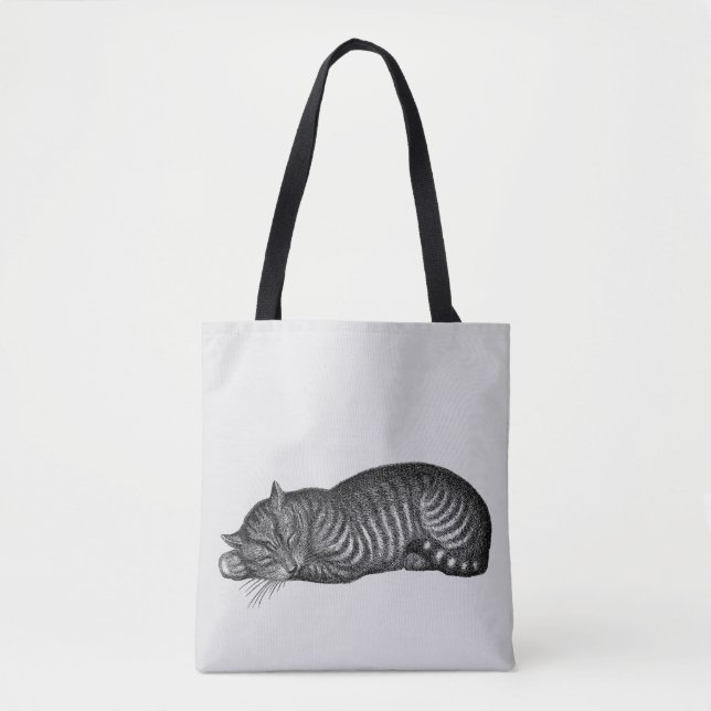 BOLSA TOTE DE ARTE DE GATO ATIGRADO (Anverso)