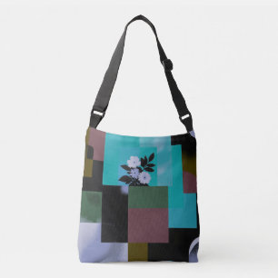 Bolsa Tote de Arte Floral Geométrico Tranquilo