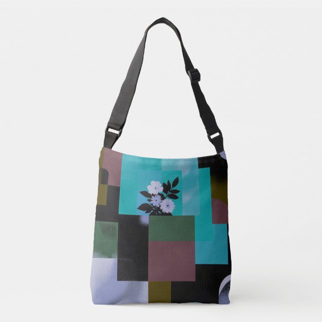 Bolsa Tote de Arte Floral Geométrico Tranquilo (Anverso)