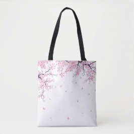 Bolsa tote de arte japonés Sakura flor de cerezo