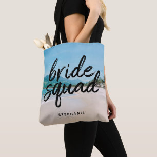 Bolsa Tote de Beach Bride Squad personalizada