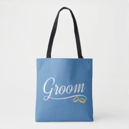 Bolsa tote de boda de caligrafía floral Simple Gro