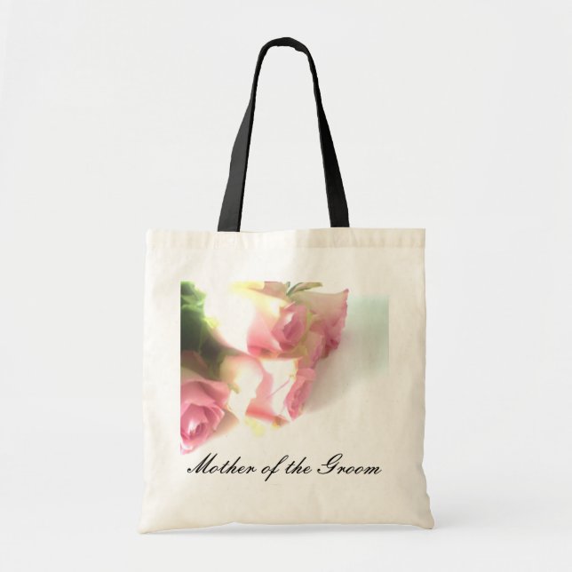 Bolsa tote de boda | Rosas rosadas Madre del novio (Frente)