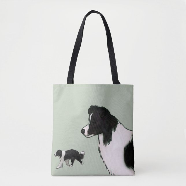 Bolsa tote de Border Collie (Anverso)