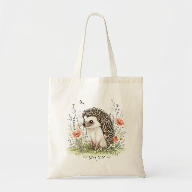 Bolsa tote de bosque de erizo salvaje (Frente)