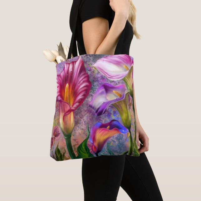 Bolsa Tote de Calas Coloridas (Detalle)