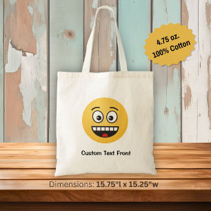Bolsa Tote de Cara Sonriente con Boca Abierta