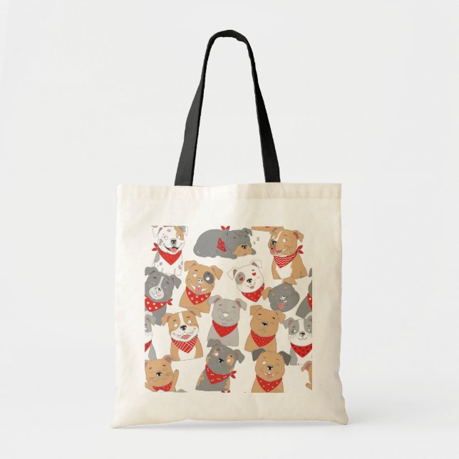 Bolsa Tote de Caras de Pit Bull (Frente)
