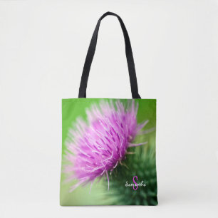 Bolsa tote de cardo púrpura