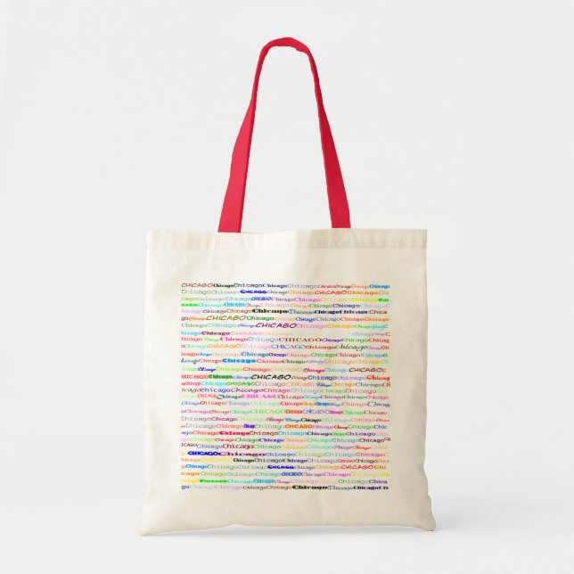 Bolsa Tote de Chicago Text Design II Budget (Frente)