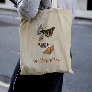 Bolsa Tote de cinco mariposas variadas