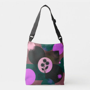 Bolsa tote de círculo floral en negrita – Flujo ab