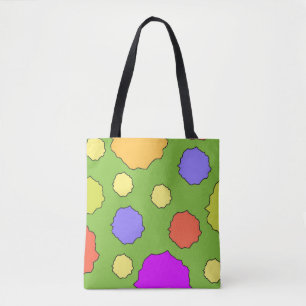 Bolsa tote de Círculos Funky Geométricos Retro Col